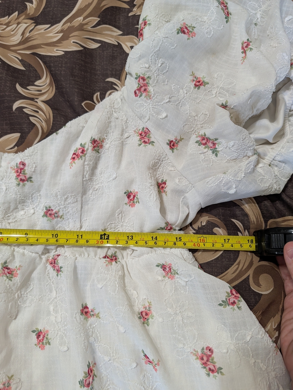 Altar'd State Ivory Dress with  Pink Floral Print With Pockets - Picture 6 of 11